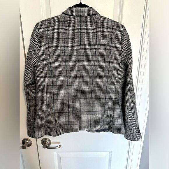 Untuckit Camilla Wool blend Houndstooth Blazer Sz 10 - Picture 2 of 6